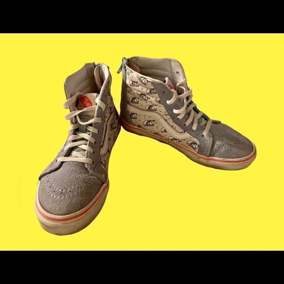 Vans I Love Unicorns Rainbow Mid Zip From Heel Cute Girls Shoes Size 2.5. - Picture 3 of 12